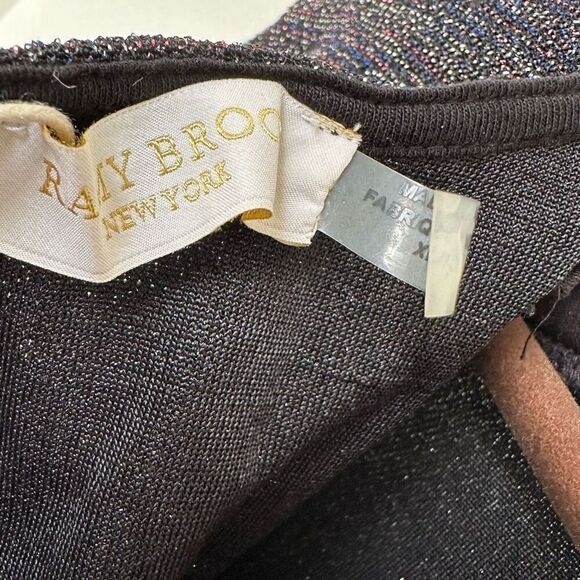 NWT Ramy Brook Grey‎ Metallic Glitter Bodycon Mini Dress Size XL - Picture 5 of 6